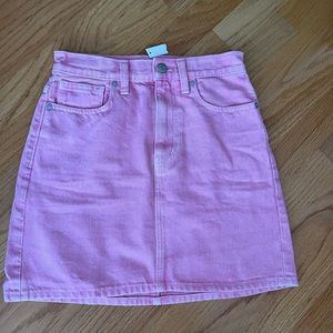 Madewell Denim Mini Skirt in Retro Pink